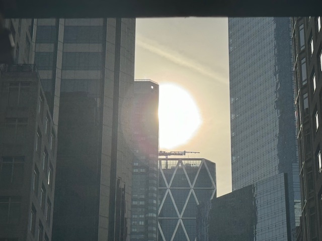 Sunlight over building